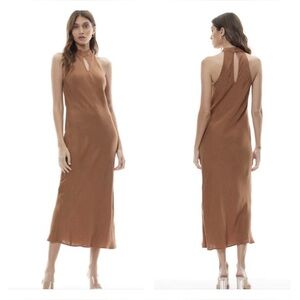 Young Fabulous & Broke Lou Lou Dress In Brown Animal Print